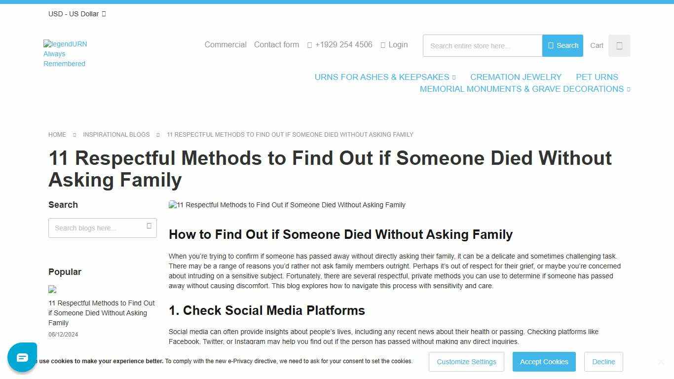 How to Find Out if Someone Died Without Asking Family? - Inspirational Blogs legendURN US